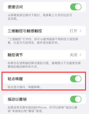 余庆苹果授权维修站分享iPhone轻点无法唤醒怎么办 